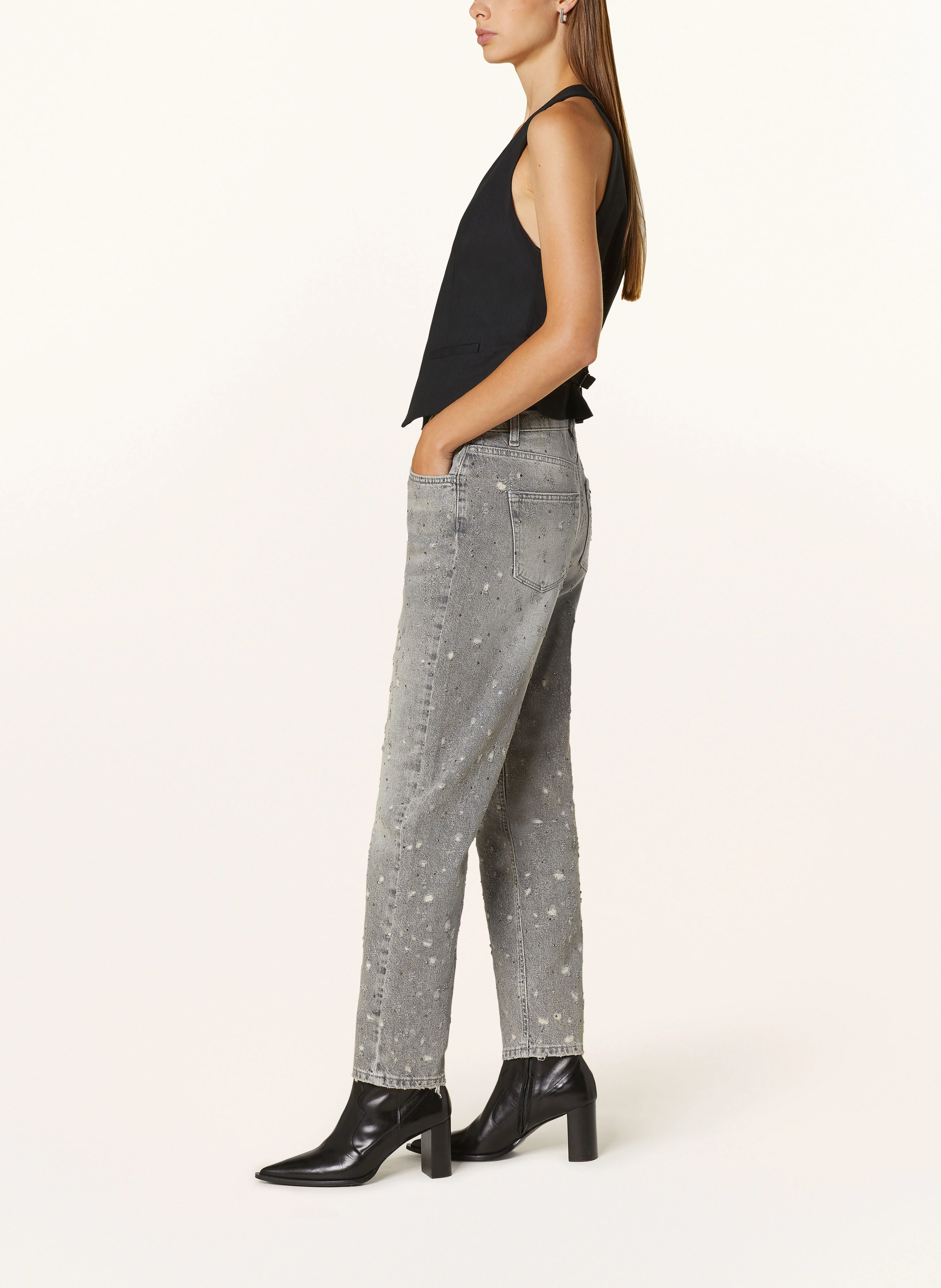 LIU JO Straight Jeans mit Schmucksteinen