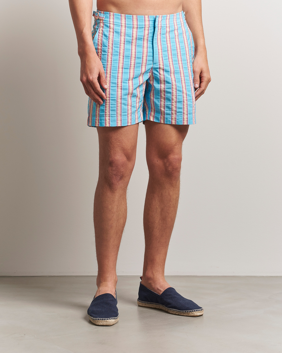 Orlebar Brown Bulldog Deckchair Stripe Swimshorts Blue Multi