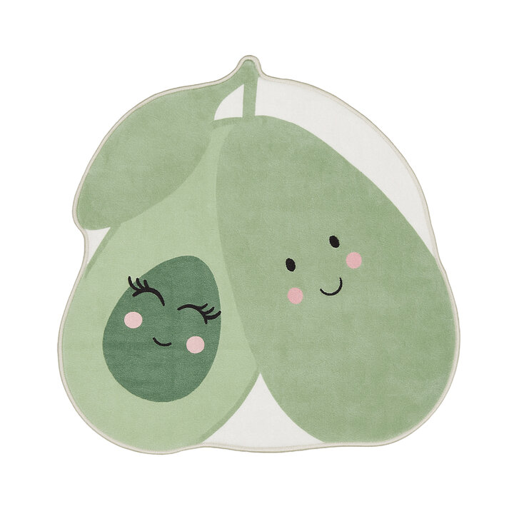 Wasbaar kindervloerkleed - Berry Avocado Groen