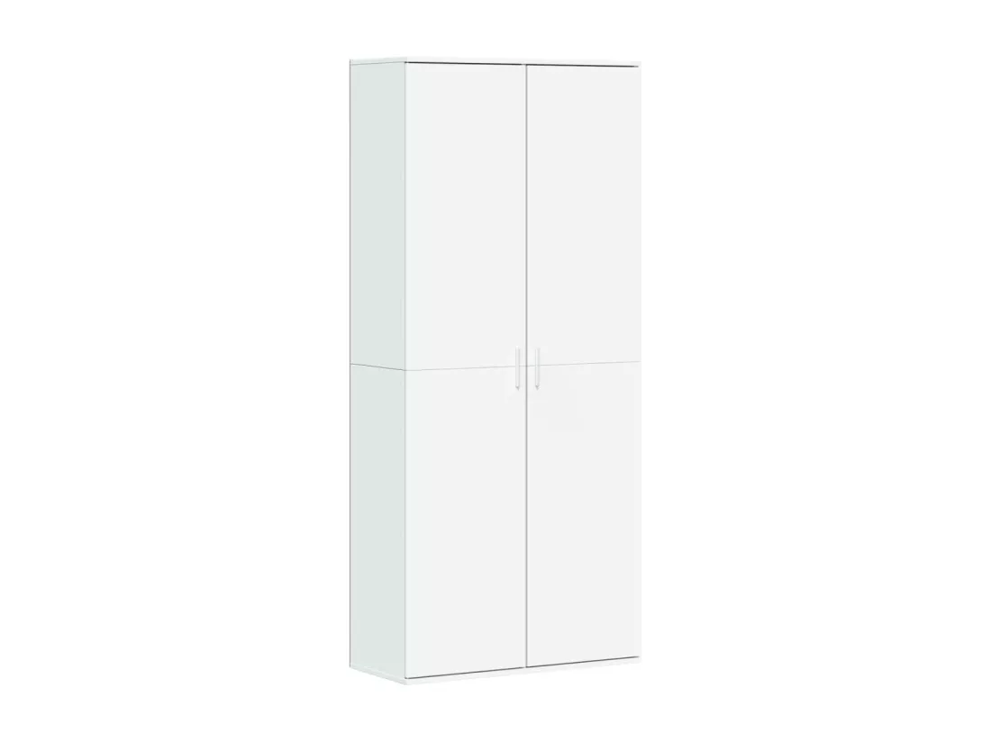 Buffet haut blanc 80x35x180 cm bois d'ingénierie