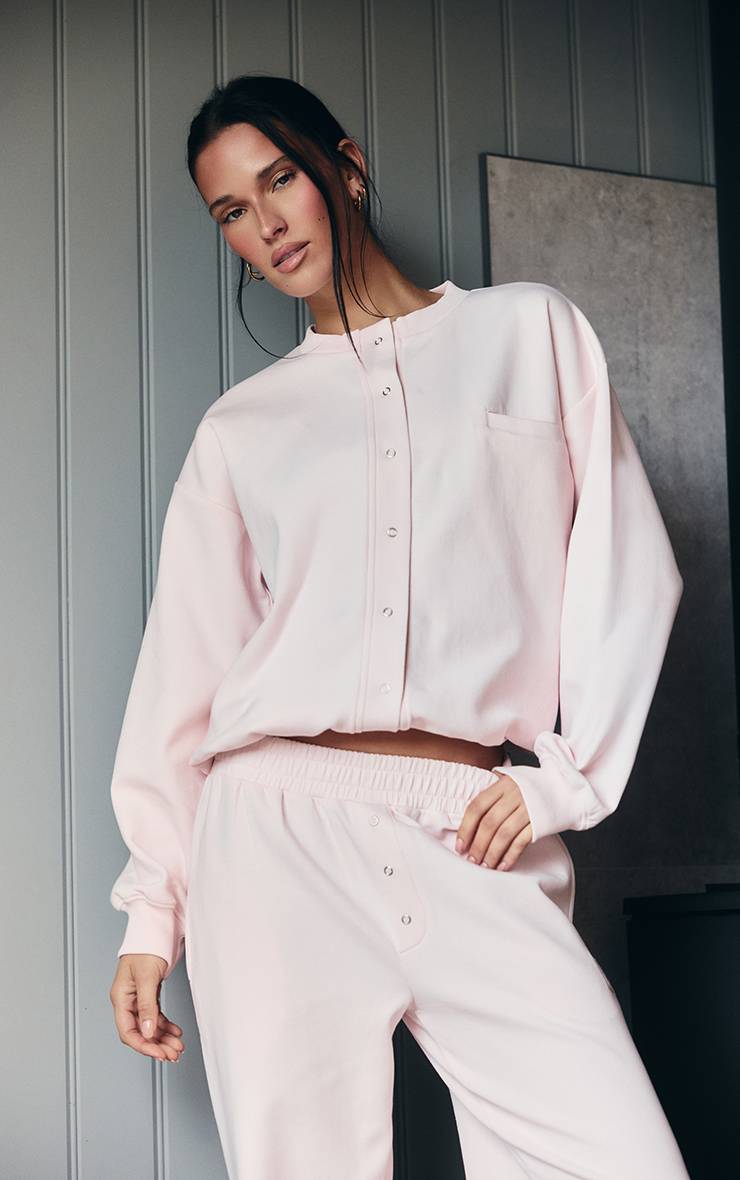 Rose Cardigan Boutonné En Jersey Interlock Plt