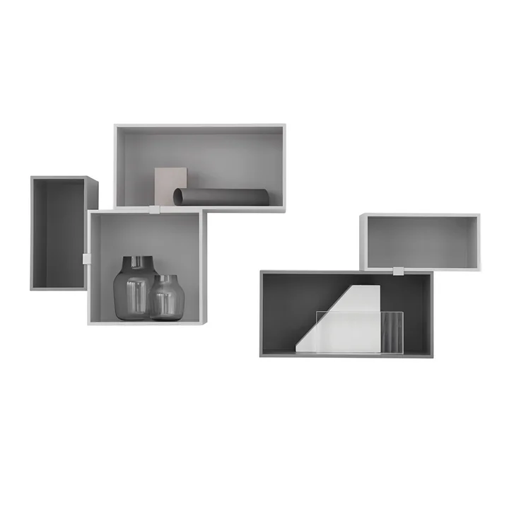 Muuto - Mini Stacked System Regalmodul, large / hellgrau