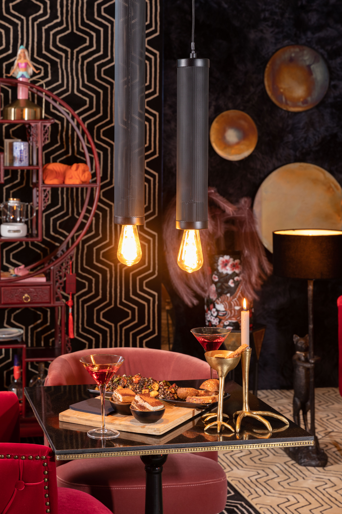 Hanglamp Sweet Mesh S zwart