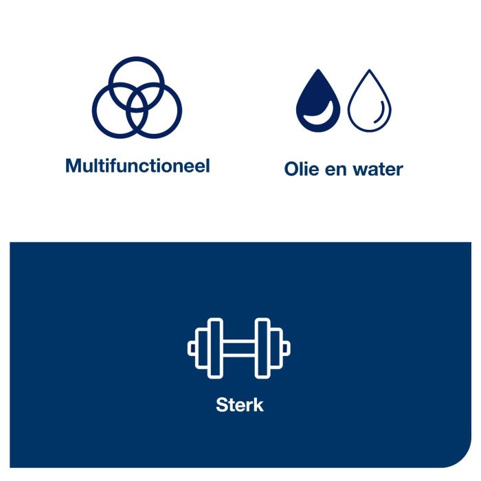 Tork 530237 280v Premium 530 werkdoek 106-1, blauw, 1-laags, 280vel, non-woven (530237)