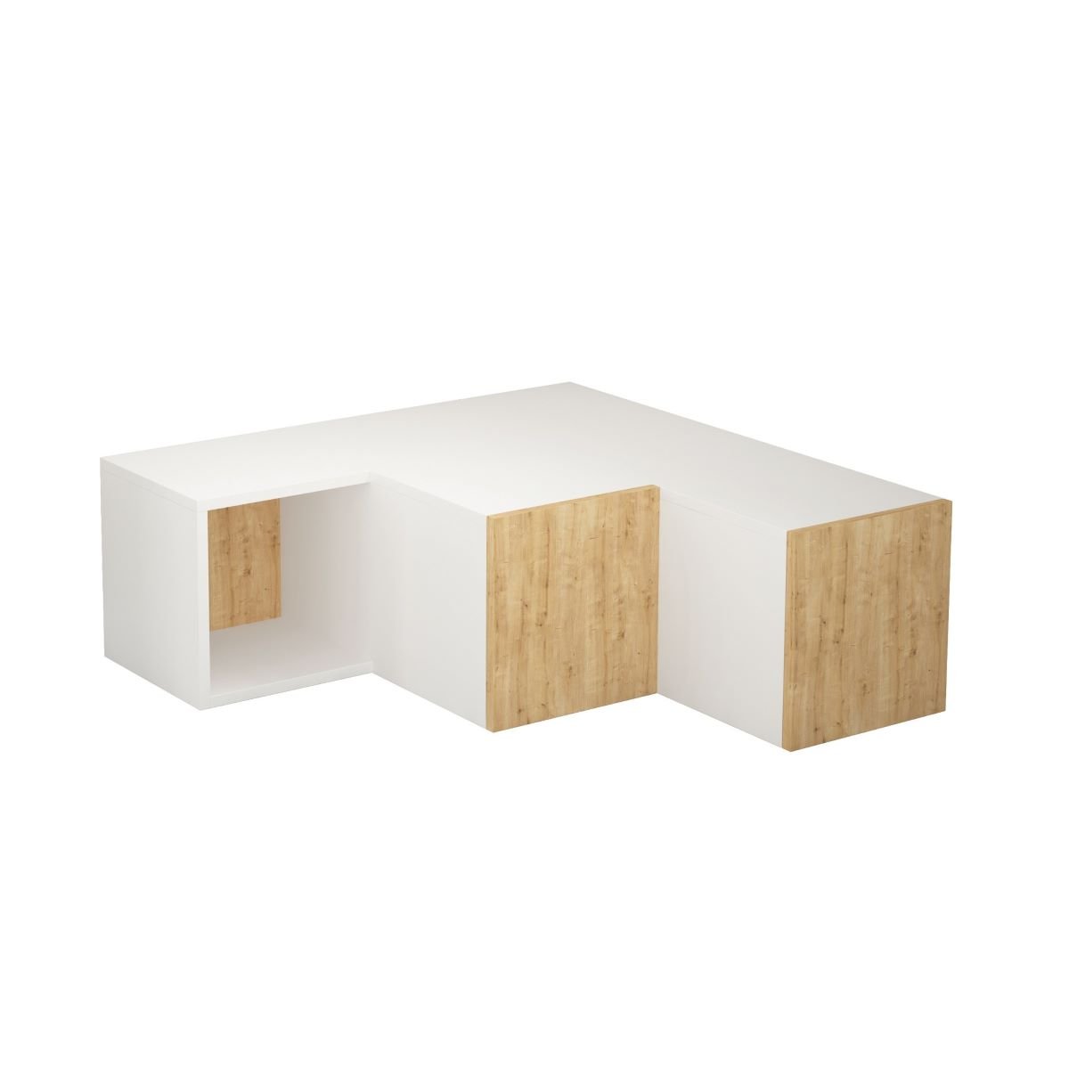 Calicosy - COMPACT TVhoekmeubel met 2 laden - H32 cm