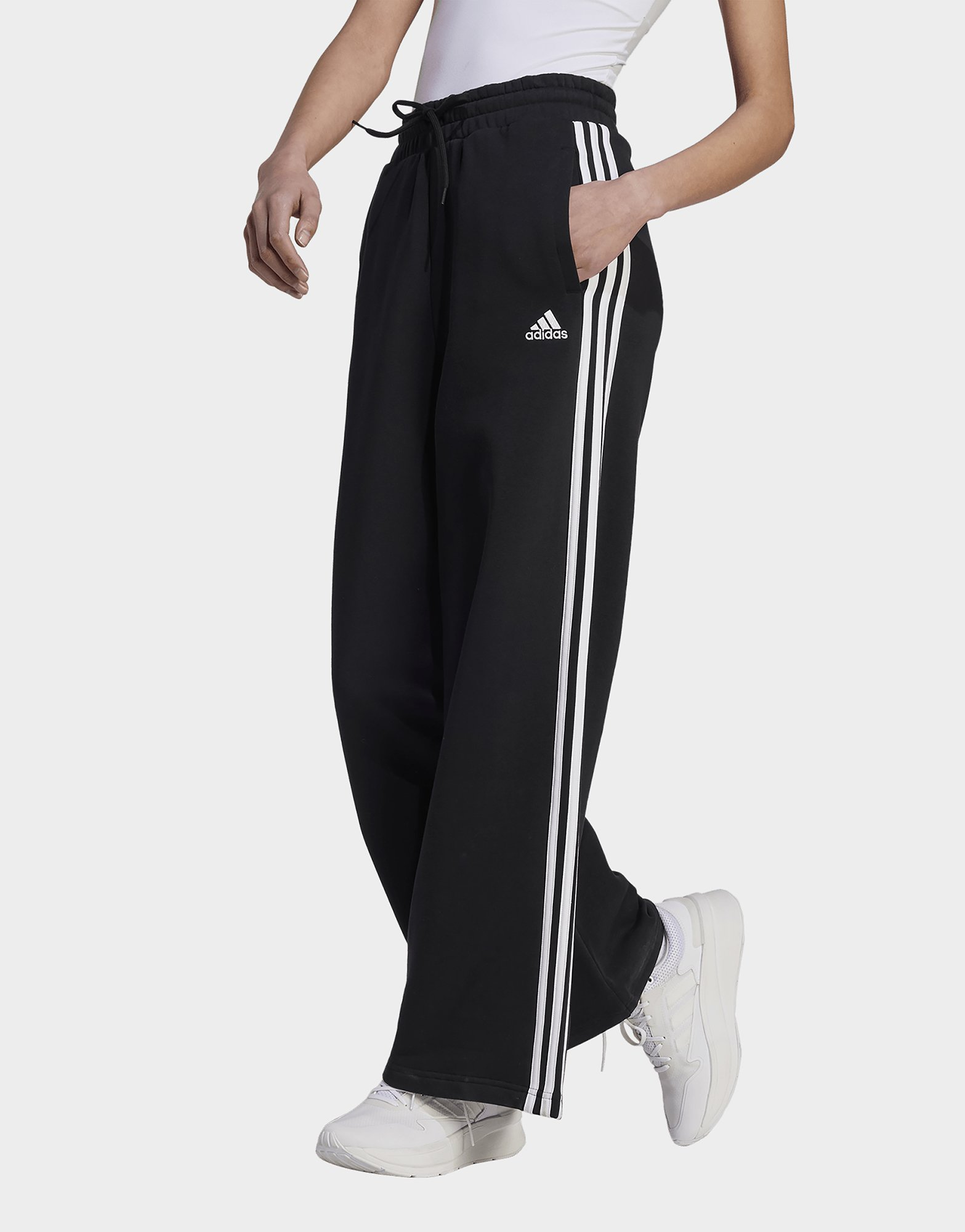 adidas Pantalon large en molleton Essentials 3-Stripes