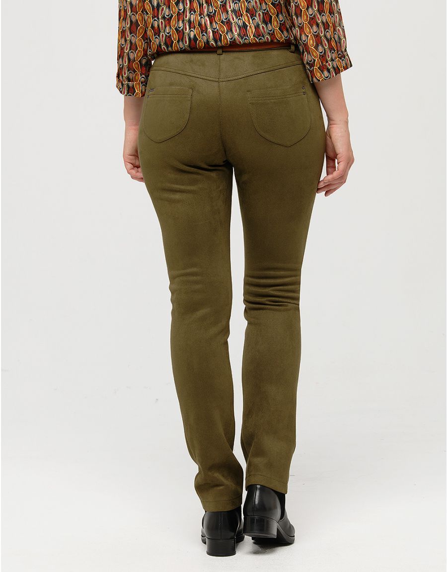 Pantalon suédine kaki