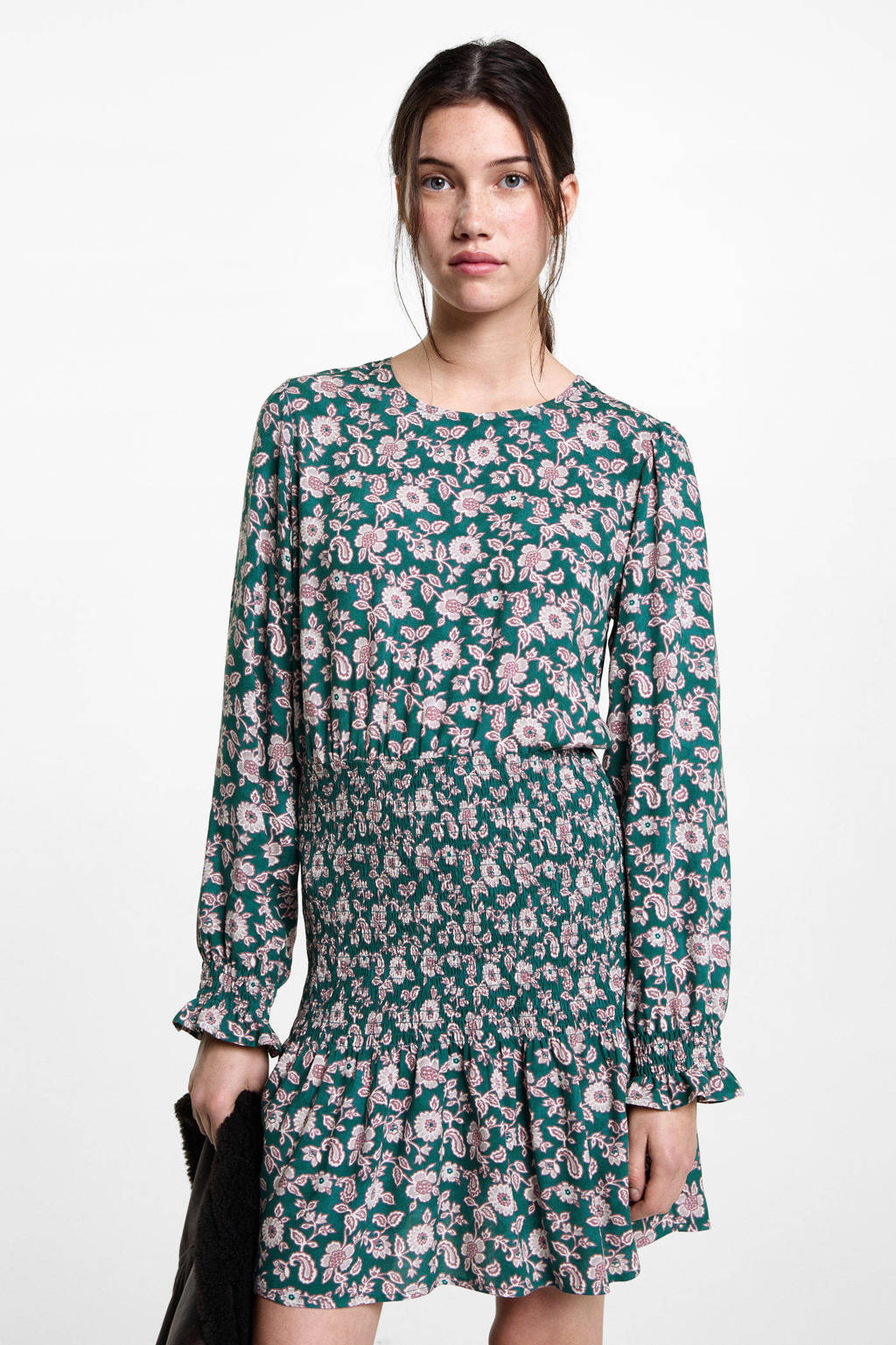 MANGO TEEN midi jurk blauw