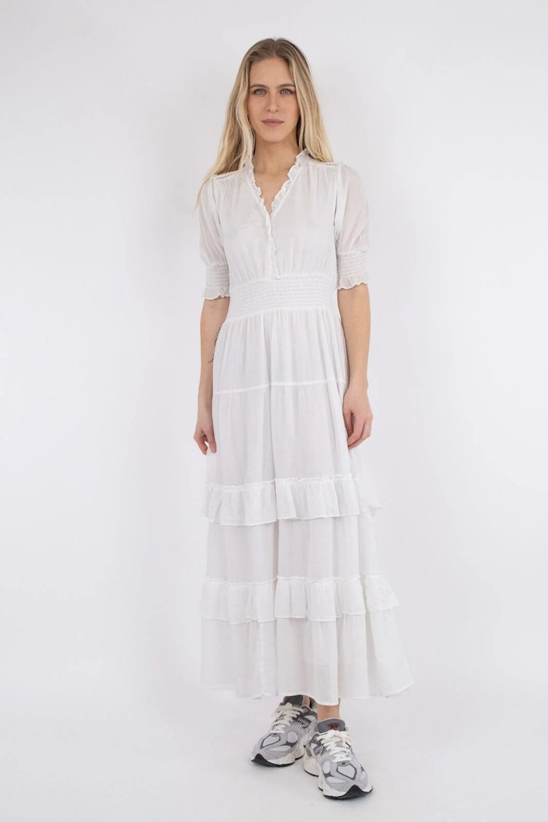 Neo Noir Sophie S Voile Dress white