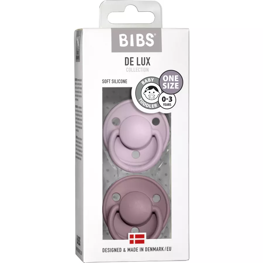 BIBS® Schnuller De Lux Dusky Lilac  Heather 0-36 Monate, 2 Stk.