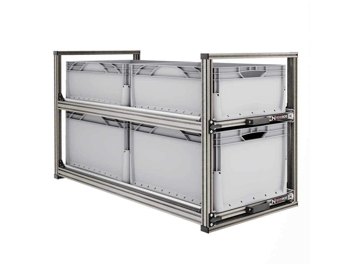 Nova Racks Serie V  2 Levels schuifopbergsysteem - 40x120x65 cm