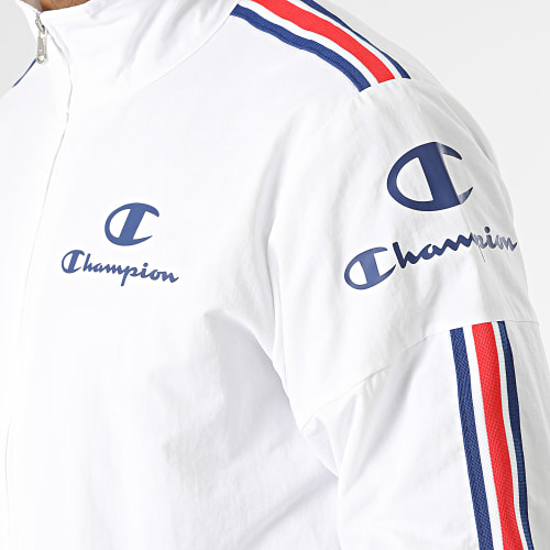 Veste Zippée A Bandes 218771 Blanc