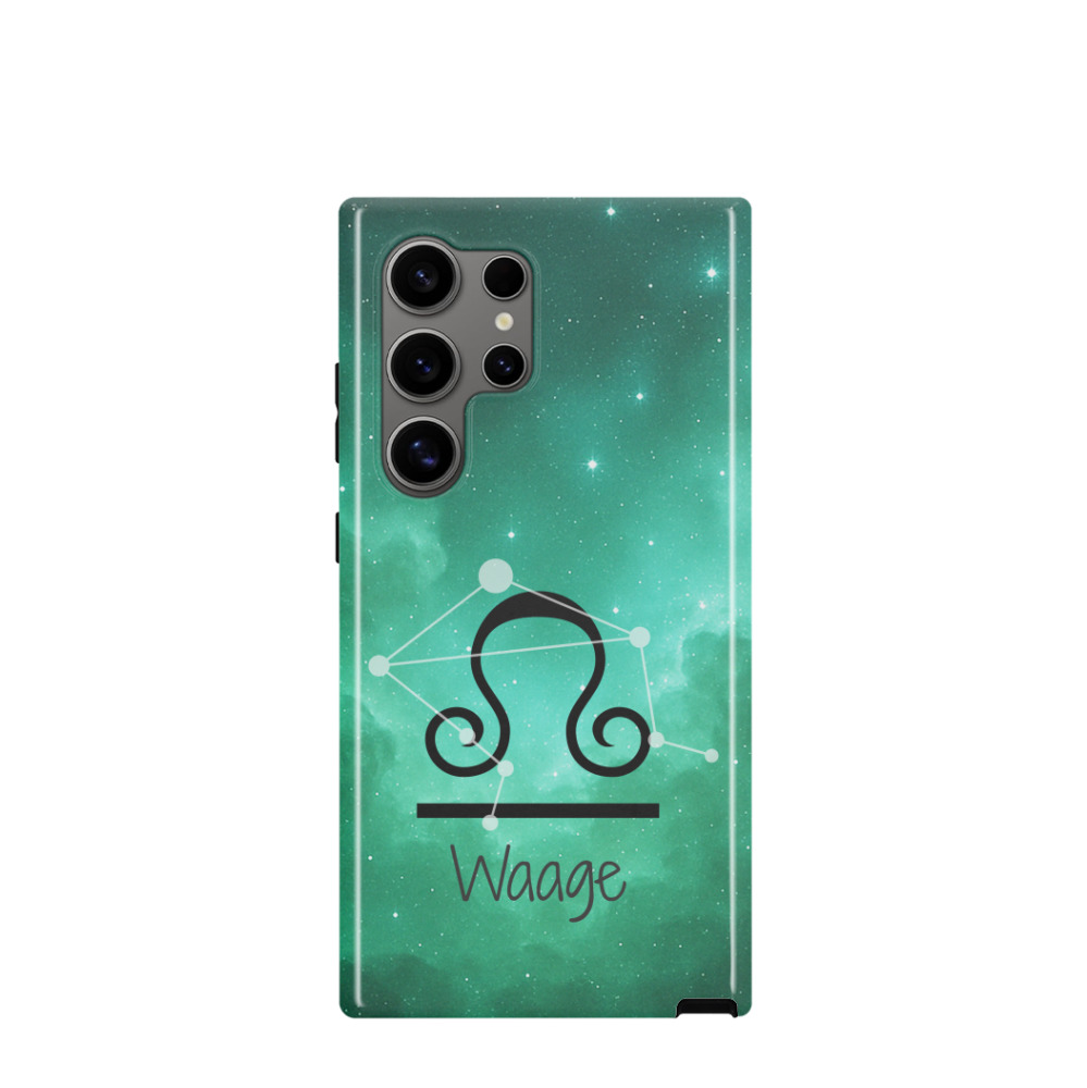 Samsung Galaxy S24 Ultra Hybrid (Kunststoff / Gummi) Hülle Waage 2 - Grün
