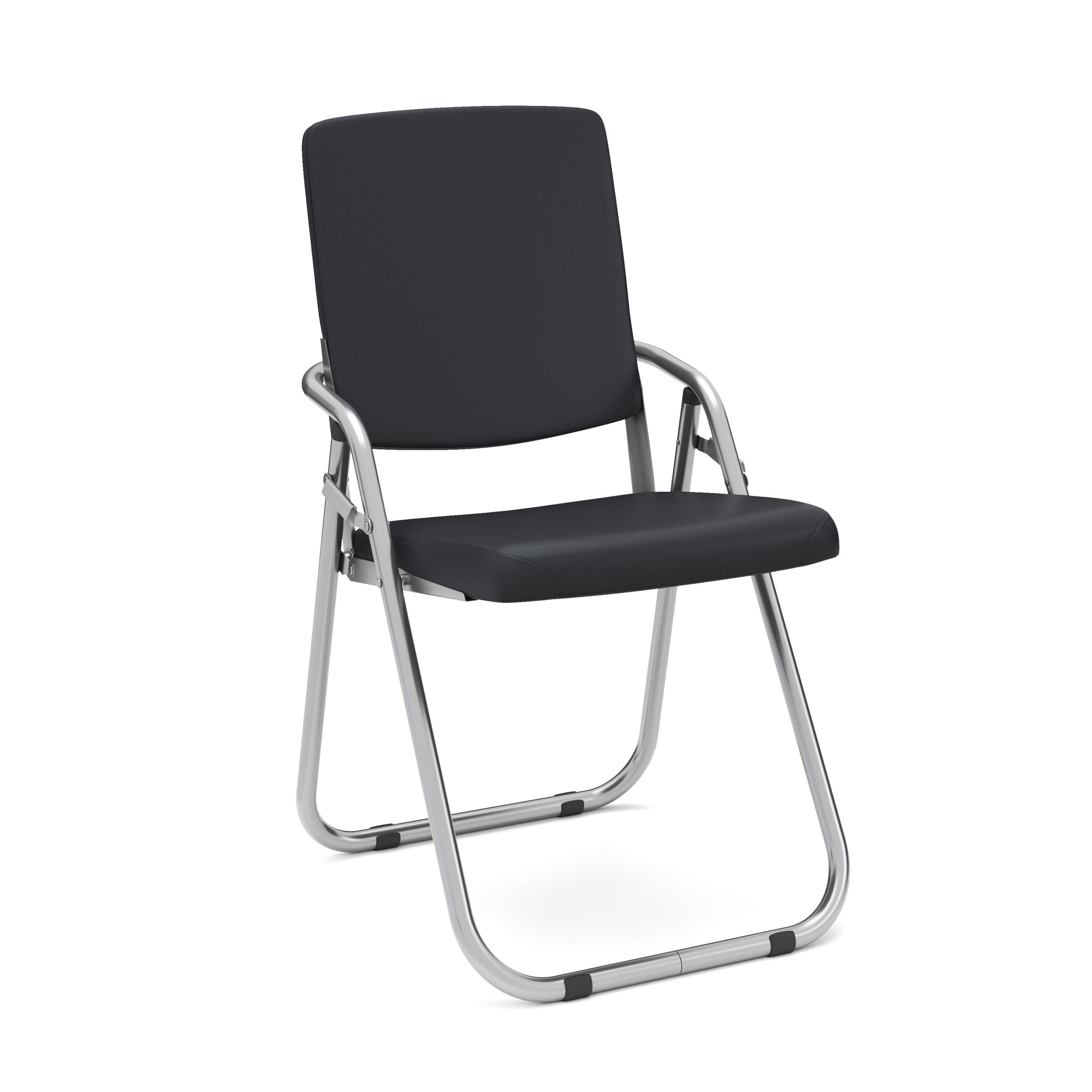Klappstuhl Leder MOZART 4er Set schwarz