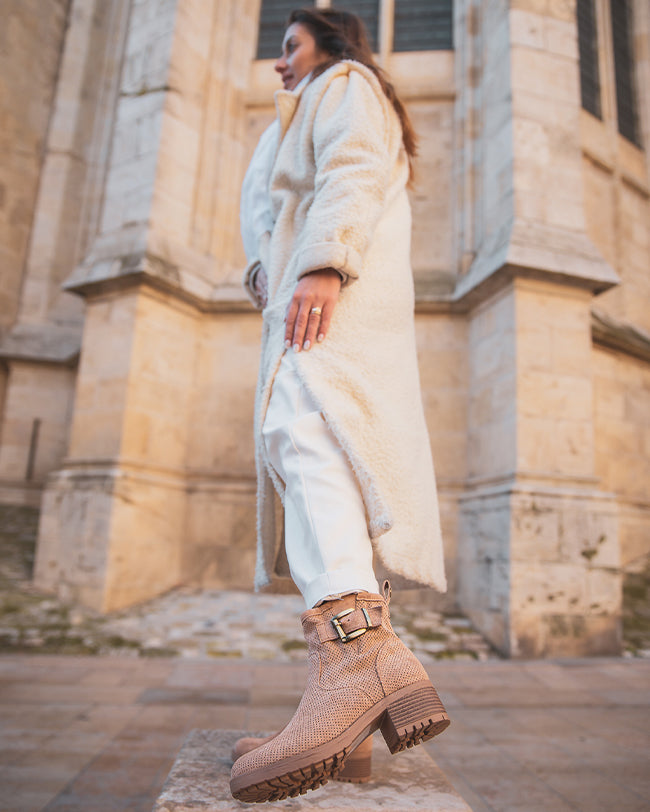 Bottines femme camel clair printemps - Macha
