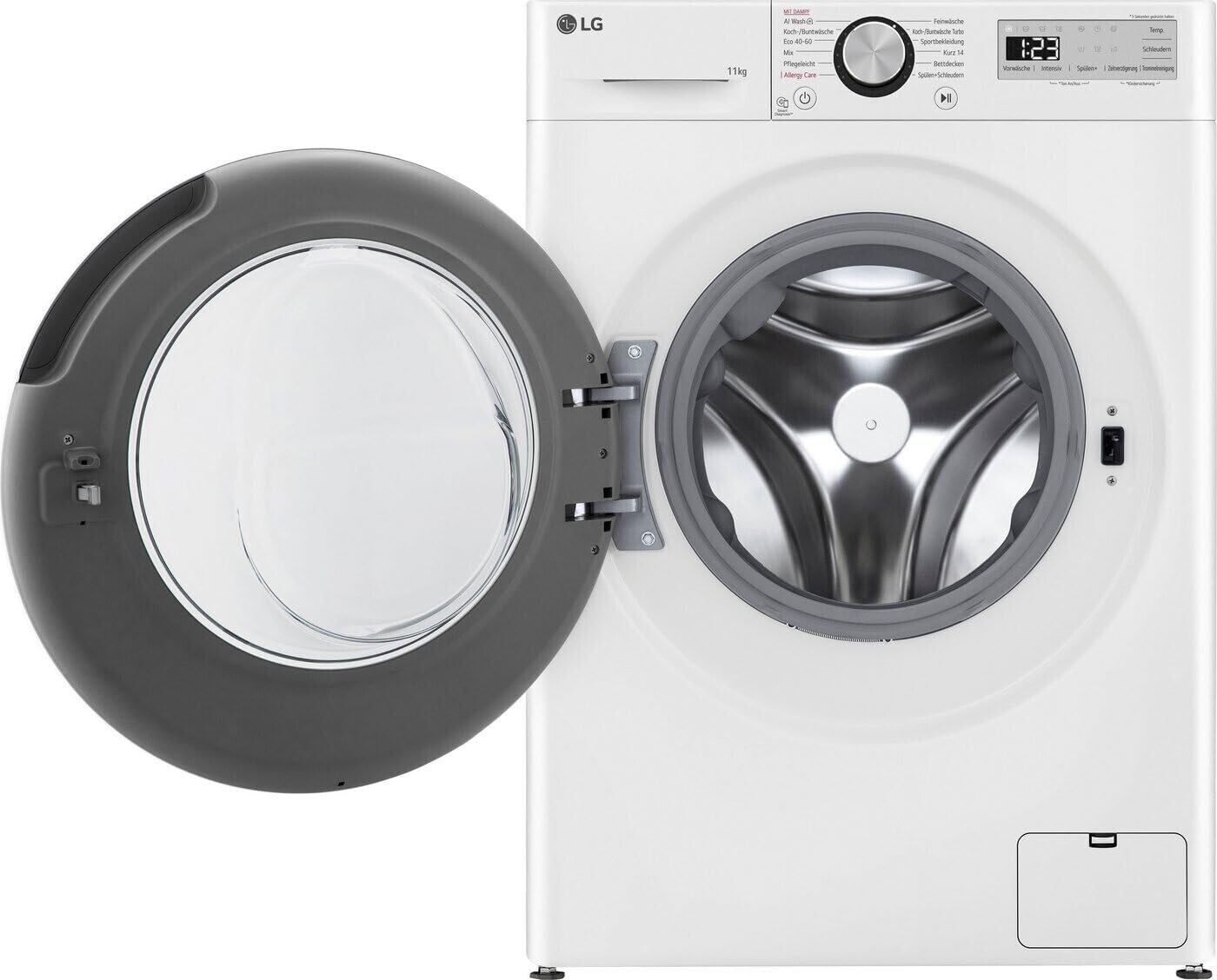 LG F4WR4911P Waschmaschine, Frontlader, 11 kg, 1350 U/Min, AI DD, Steam, 6 Motion, Inverter Direct Drive, leise und effizient, Weiß [Energieklasse A]