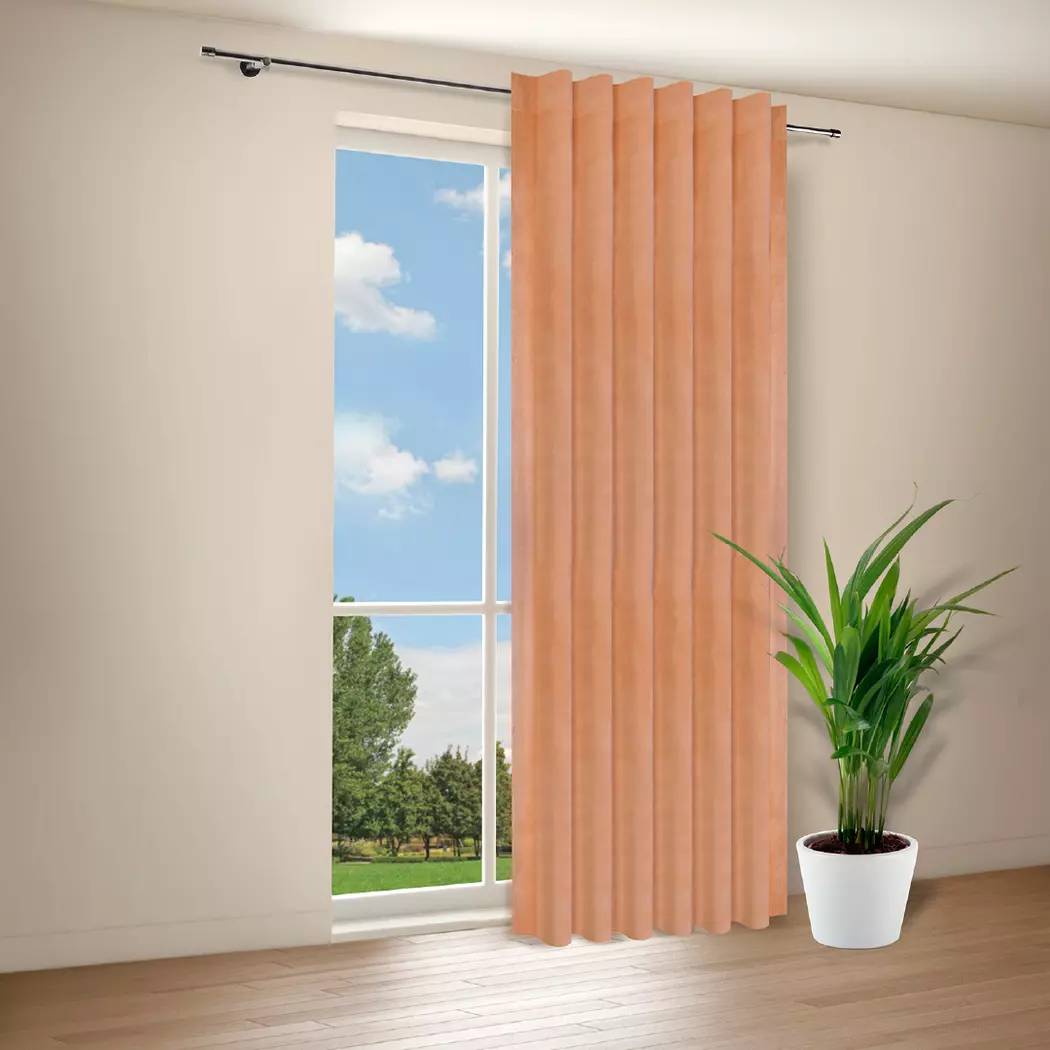Fertiggardine Samt 135 x 300 cm