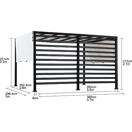 Pergola Oeta 372x304 cm