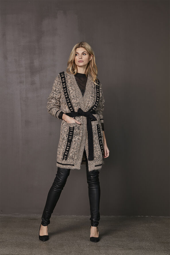 NÜ Denmark Xin Cardigan long knit Elm wood mix