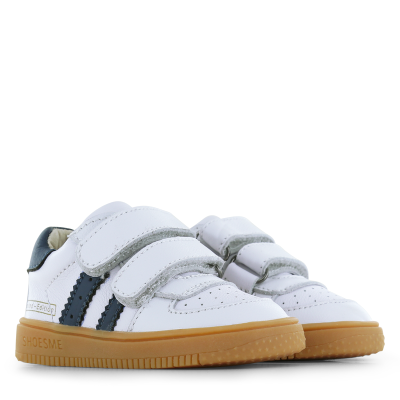 Shoesme wit-donkerblauw sneakertje Leer | Jongens schoenen