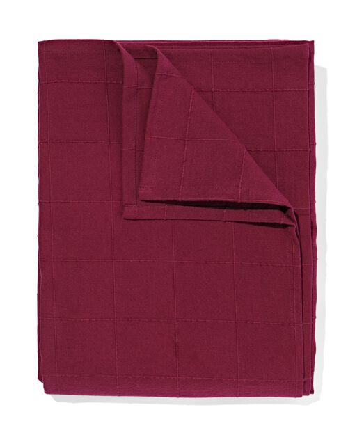 nappe 140x240cm coton rouge vin plaid