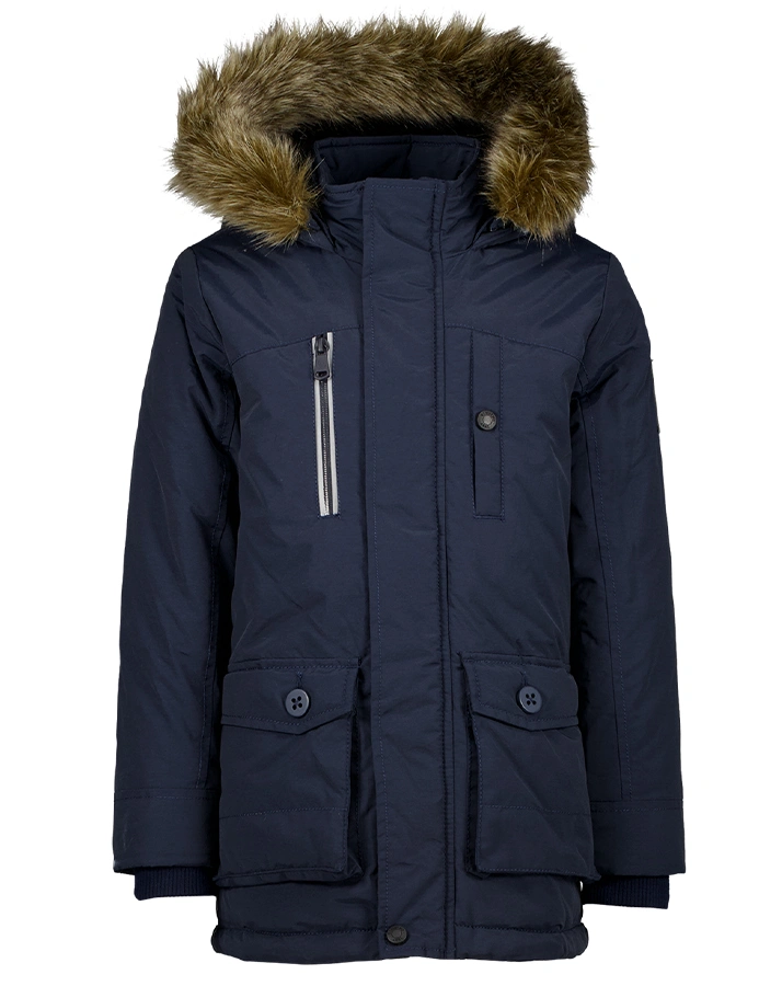 Winterparka TATIL mit Kunstfellbesatz in midnight blue