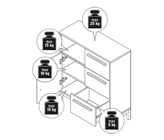 Bad-Sideboard »Eklund«, anthrazit