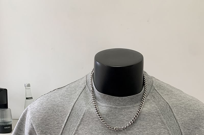 Mimiyox - Effen T-shirt met korte mouwen en ronde hals