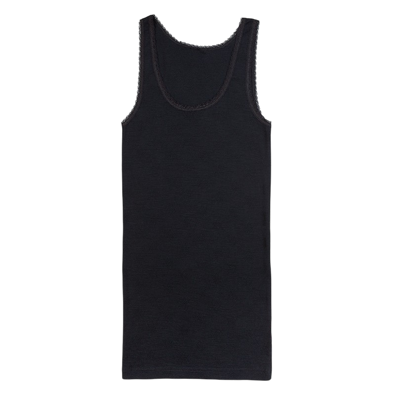 Women Top Merino GRAND COMBIN Black