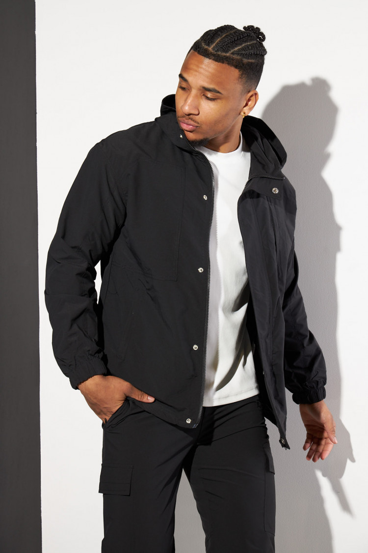 Ensemble 2 pièces veste + pantalon noir à capuche