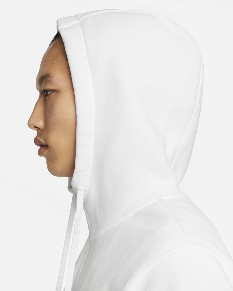Sweat zippé à capuche Nike Sportswear Club Fleece Blanc pour homme