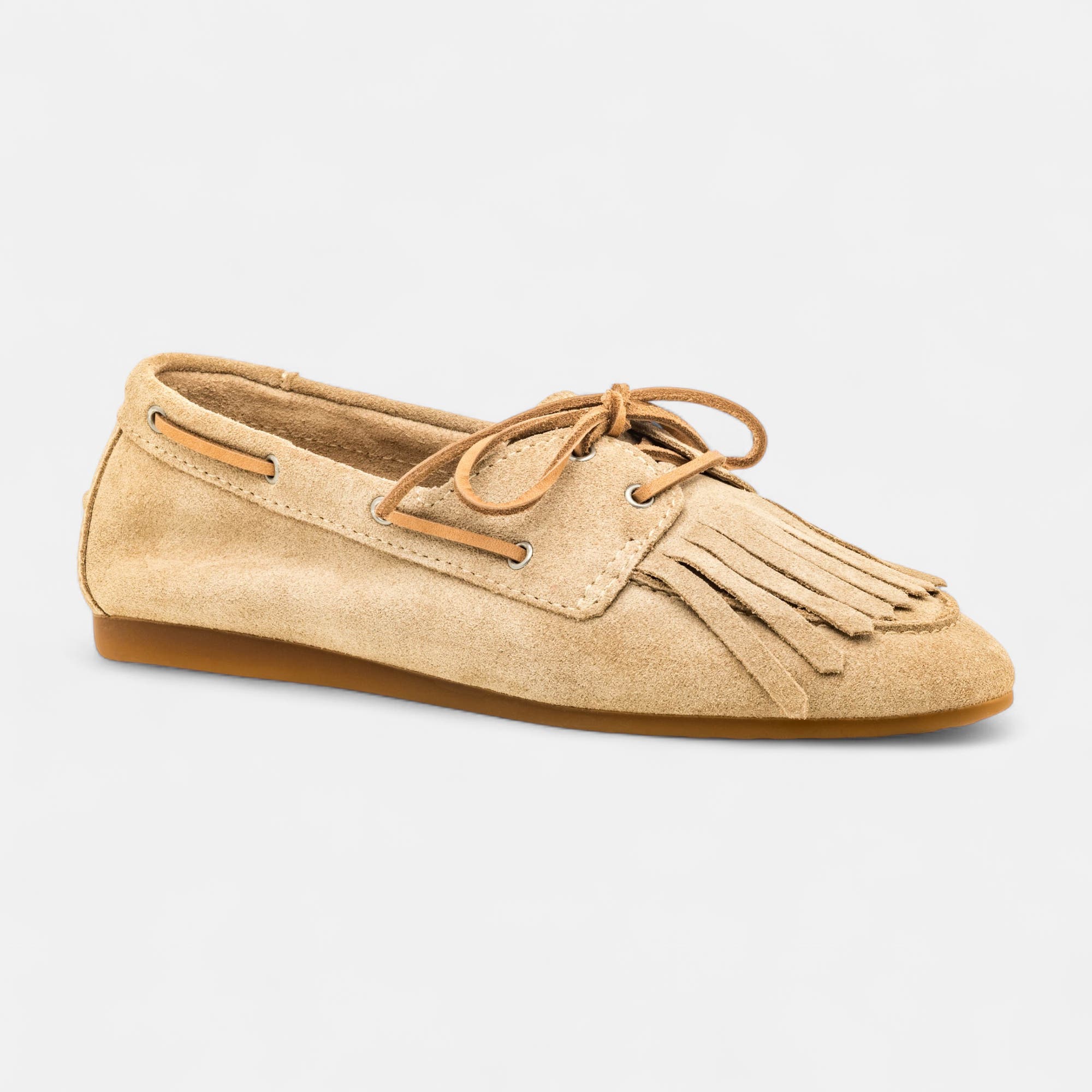 Mocassins Femme en cuir beige