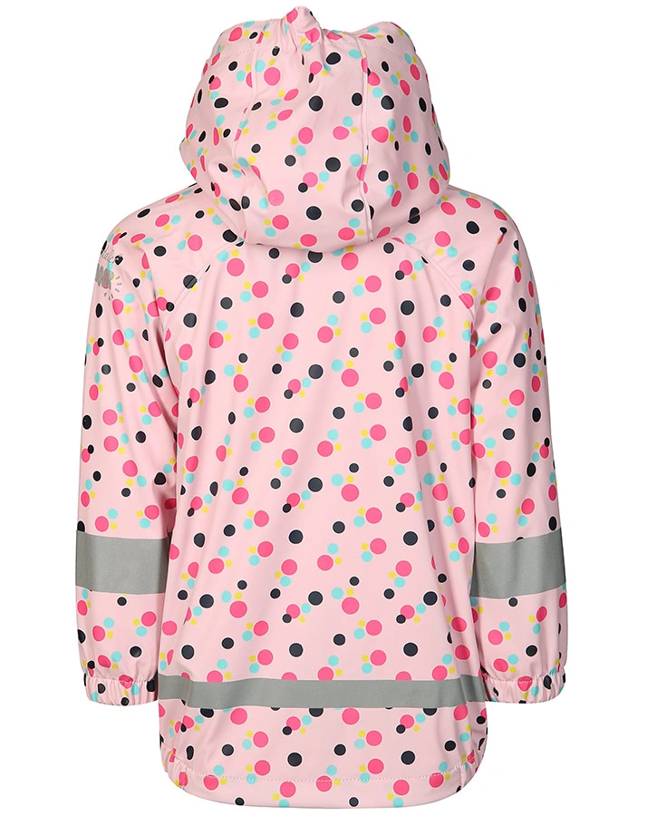 Regenjacke PUNKTE mit Innenfleece in hellrosa