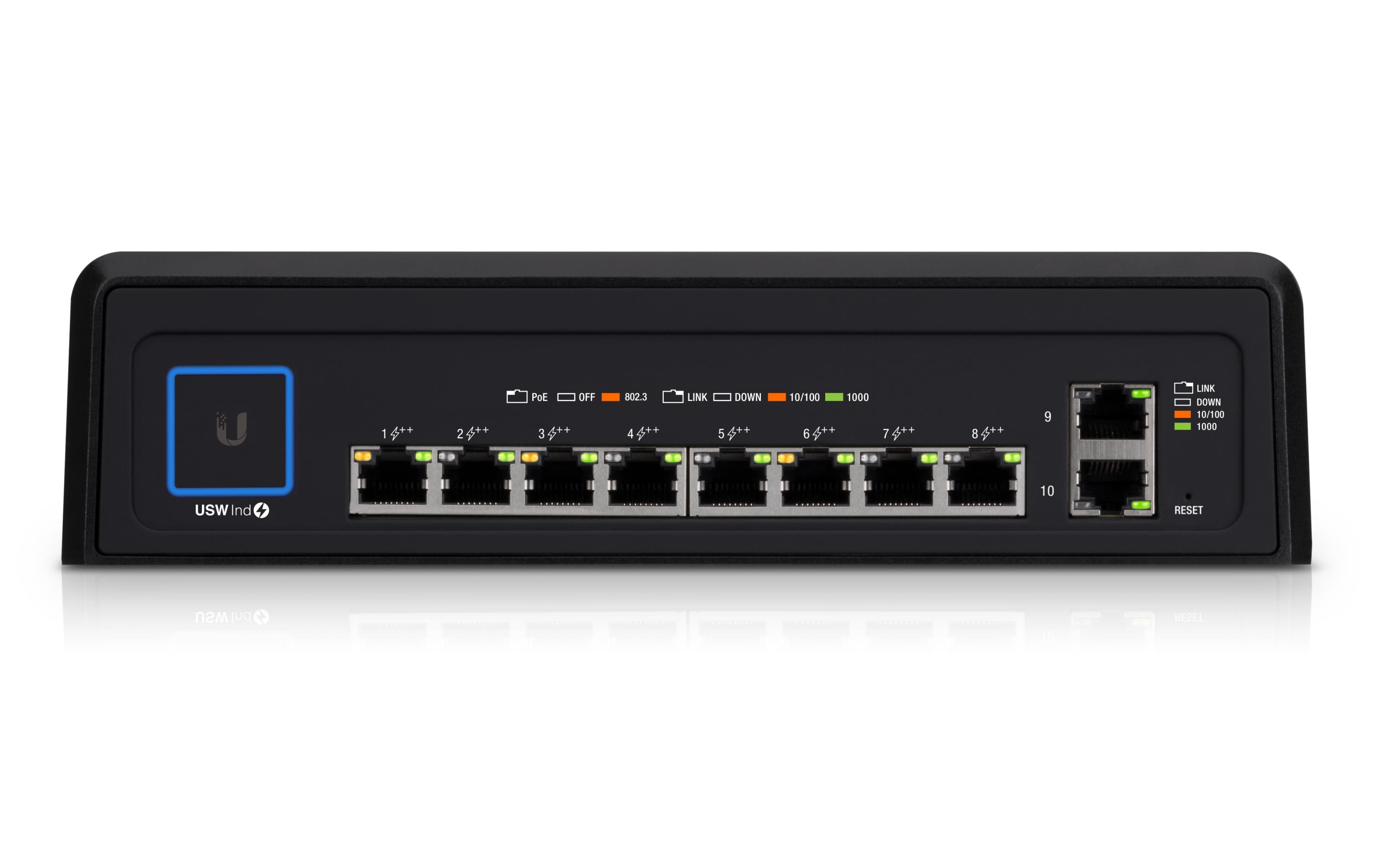 PoE++ Switch UniFi USW-Industrial 10 Port<br>Cloud-Managed UniFi Switch Industrial