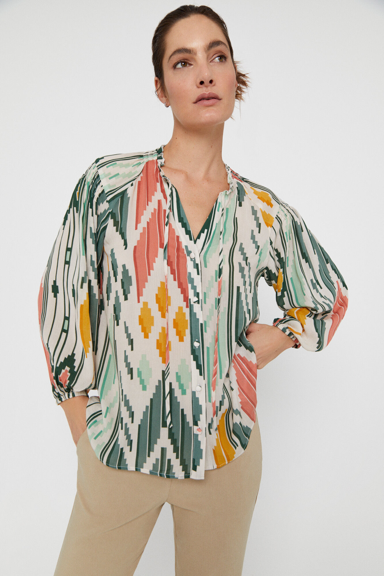 Camisa estampada - Multicolorida