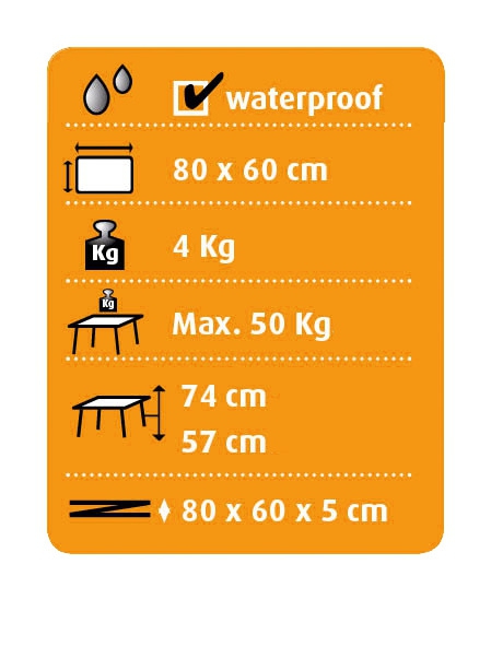 Dukdalf Majestic Elegant 1 Campingtisch 80 x 60 cm