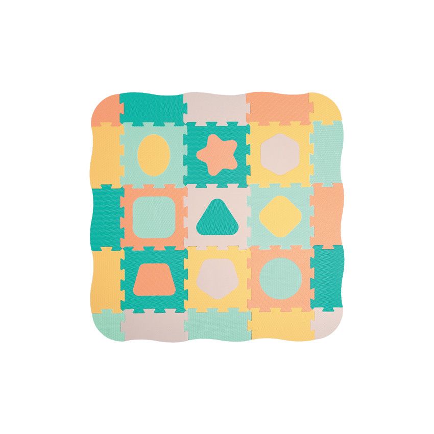 Tapis d'éveil - Dalles géométriques Touch - Ecru