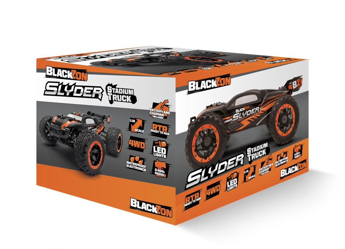 BLACKZON - Slyder ST 1/16 4WD Electric Stadium Truck - Orange
