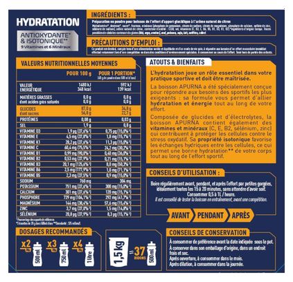 Boisson énergétique Apurna Hydratation Citron - 1500g