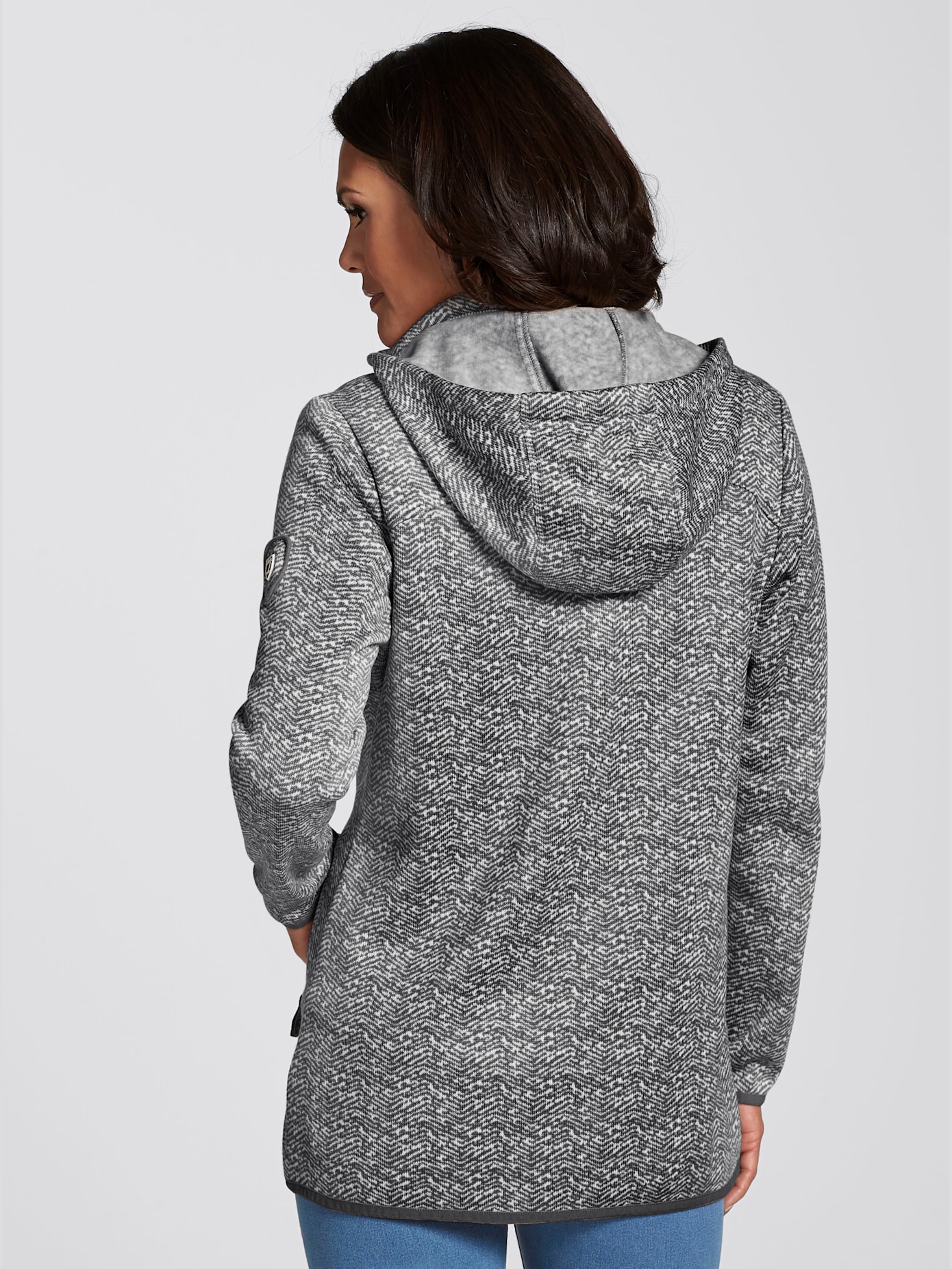 Veste polaire effet tricoté