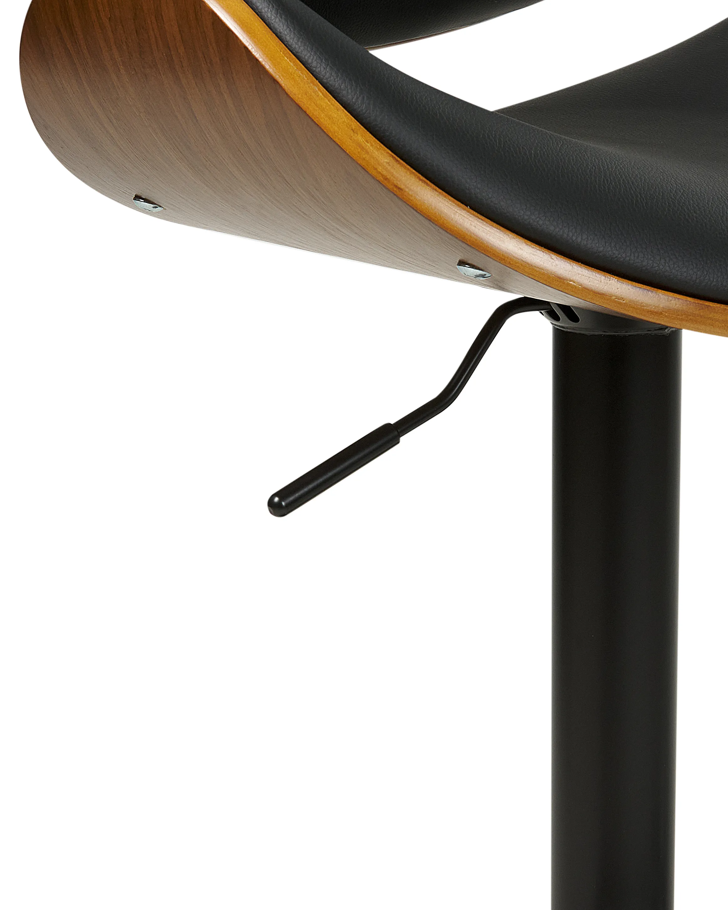 Set van 2 barstoelen ROTTERDAM II Kunstleer draaibaar Zwart