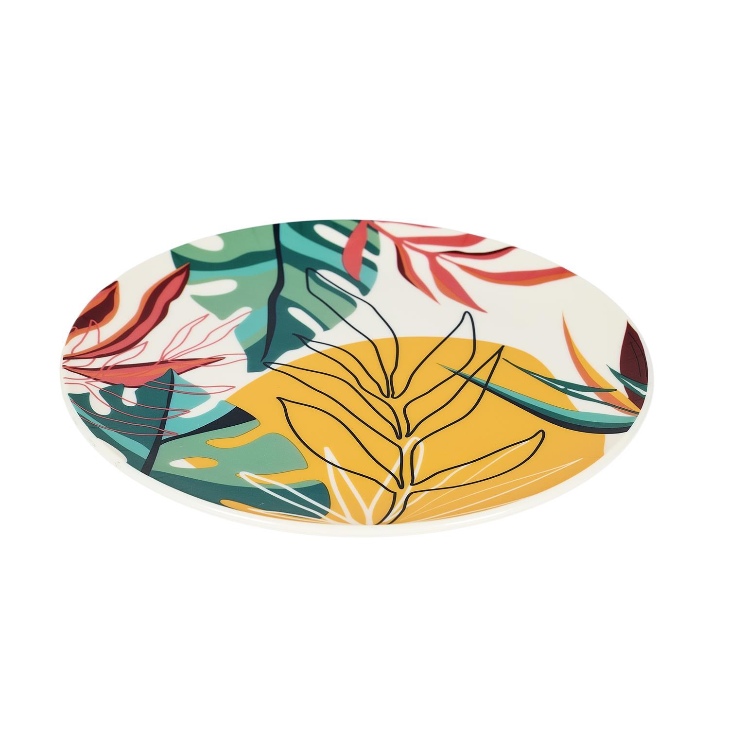 ASSIETTE PLASTIQUE PARADIS EXOTIQUE D.20CM