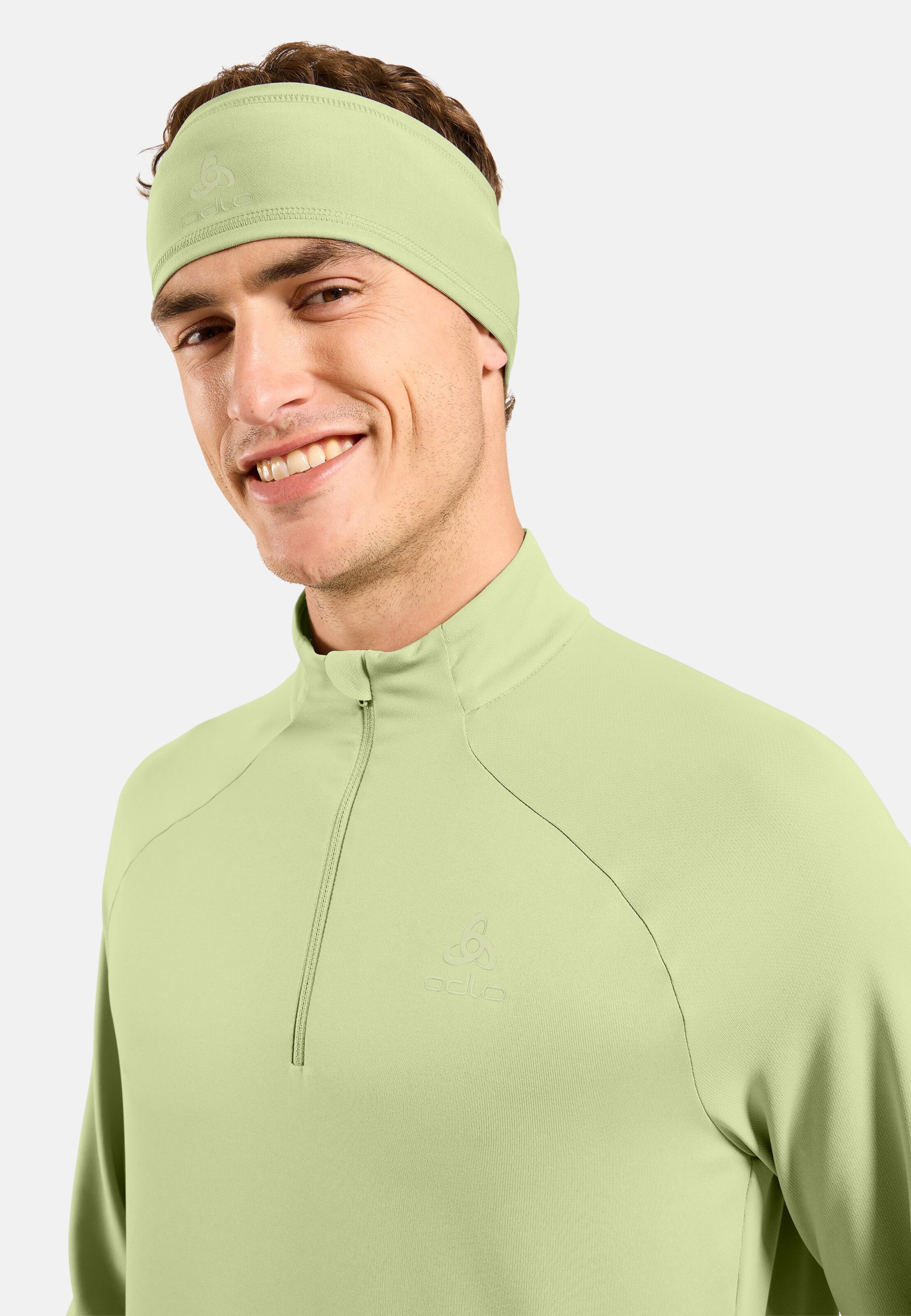 Essentials Ceramiwarm Mid Layer mit Halbreissverschluss in shadow lime