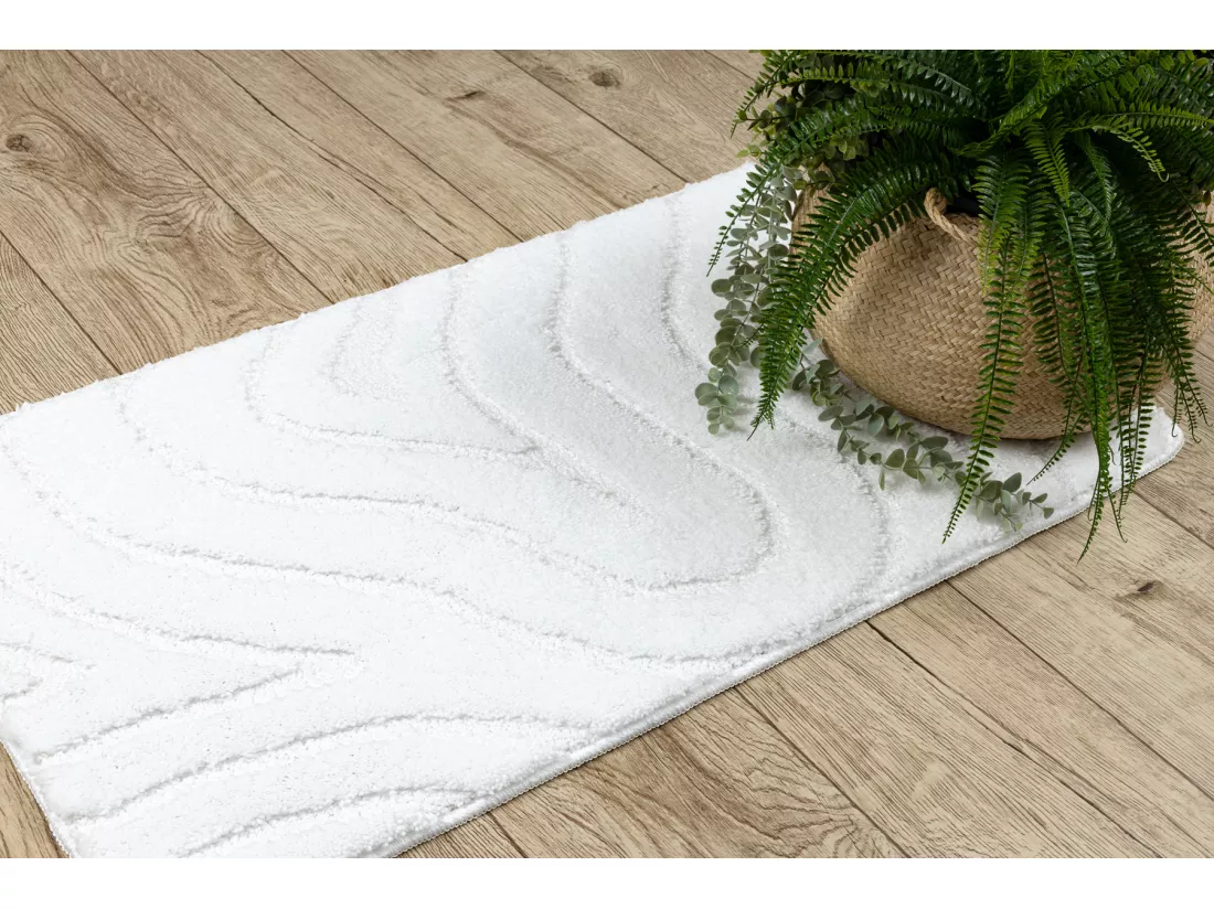 Tapis de salle de bain SUPREME WAVES, vagues, antidérapant, doux - bl 60x100 cm