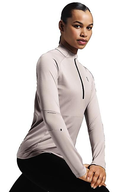 ON RUNNING - T-SHIRT ML DEMI ZIP CLIMATE SHIRT W