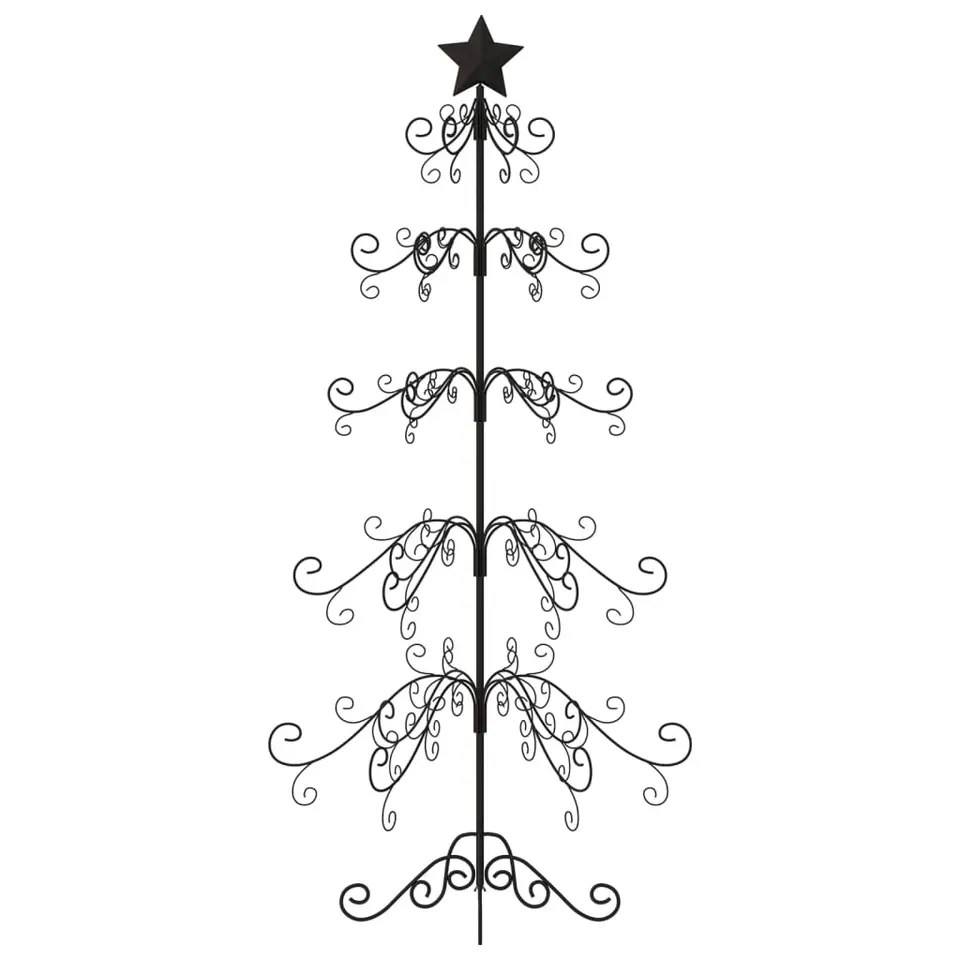 vidaXL - Metalen Kerstboom - Zwart - 150 cm