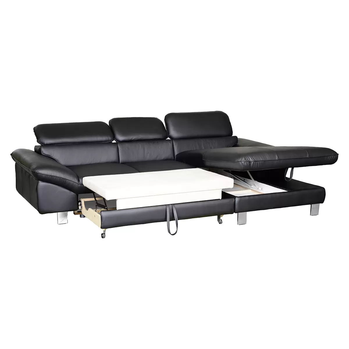 Ecksofa Driver 191 x 126 Schwarz