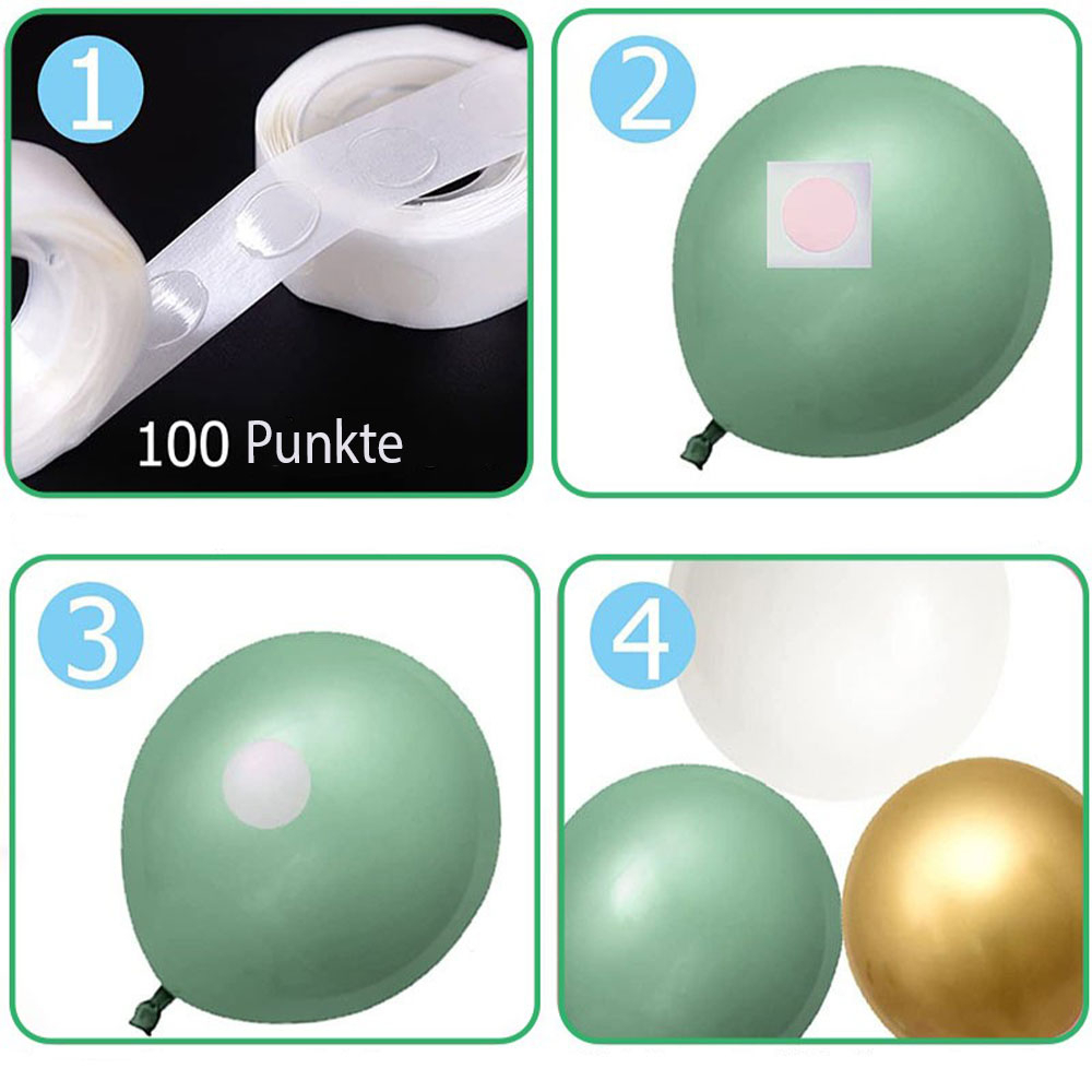 (99-tlg. Set) Party Deko Ballons Latex Luftballons - Rosa / Beige / Weiss