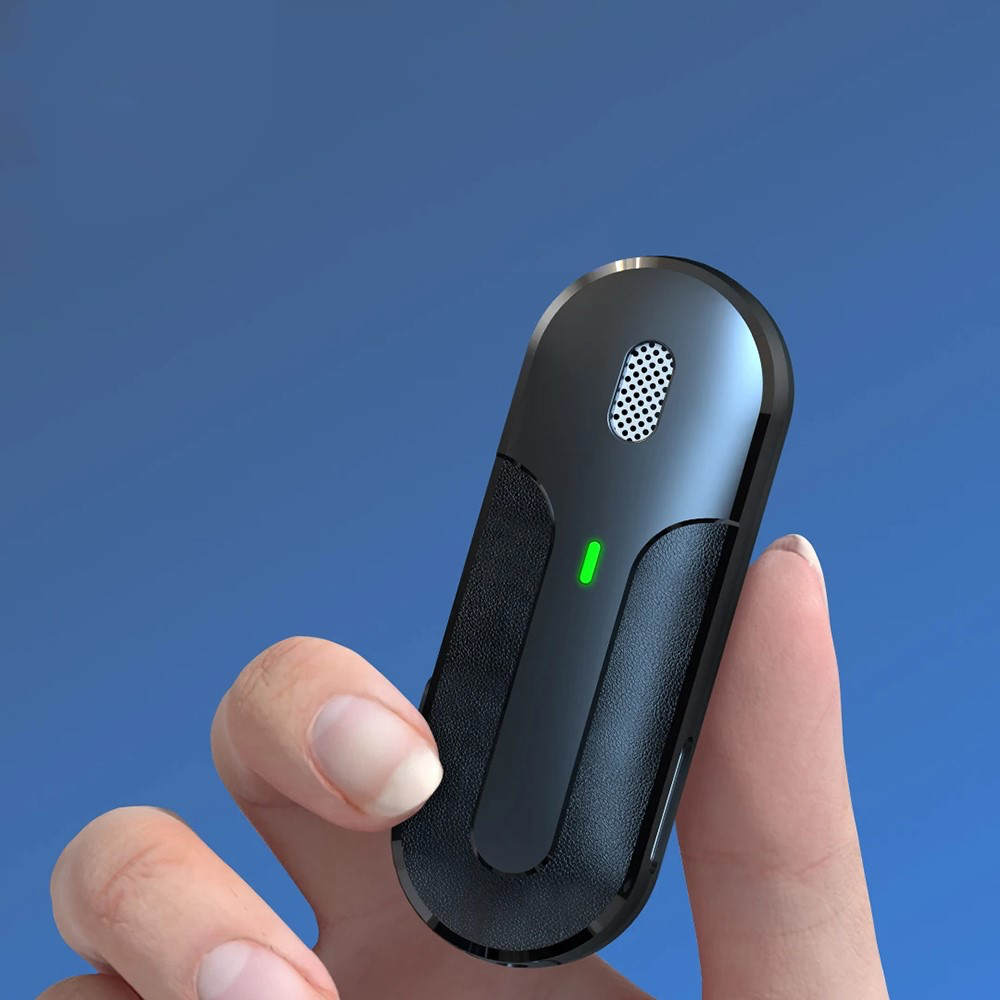 (2er Set) 2.4GHz Kabelloses Lavalier Mikrofon für Handy / Macbook mit Lightning-Anschluss / Clip-Halterung und Ladecase - Schwarz