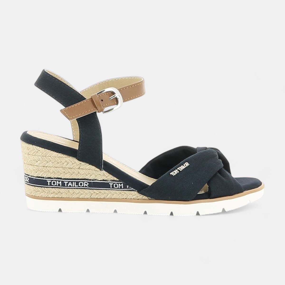 Espadrilles à talon compensé Femme bleu marine